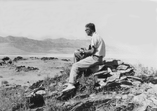 Wallace Stegner looking over the desert
